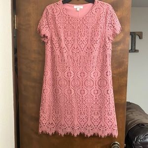 Pink lace dress